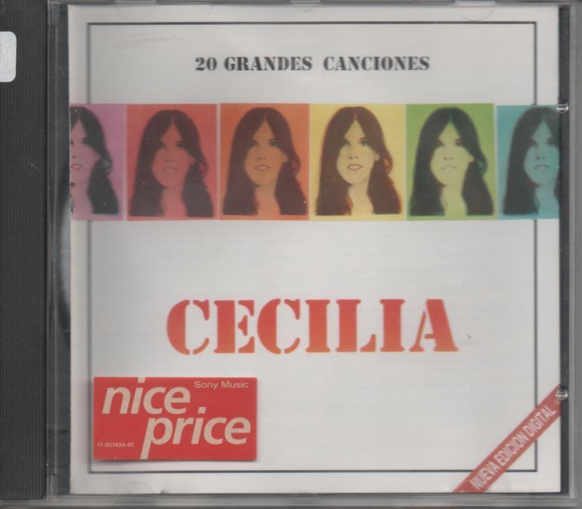 CD E00054: Cd Música. Cecilia 20 Grandes Canciones 