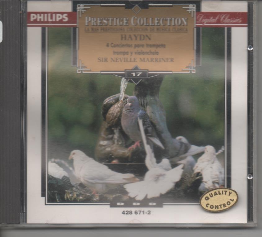 CD E00042: Cd Música. Prestige Collection. Haydn, 4 Conciertos para trompeta, trompa y violonchelo