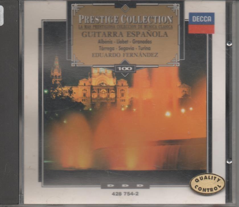 CD E00032: Cd Música. Prestige Collection. Guitarras Españolas. Eduardo Fernández
