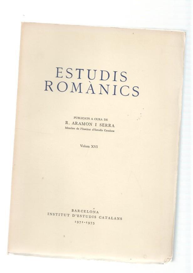 Estudis Romanics. Volum XVI