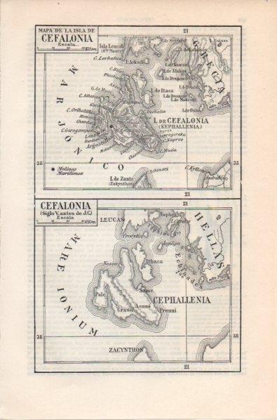 LAMINA V11856: Mapa de la isla de Cefalonia