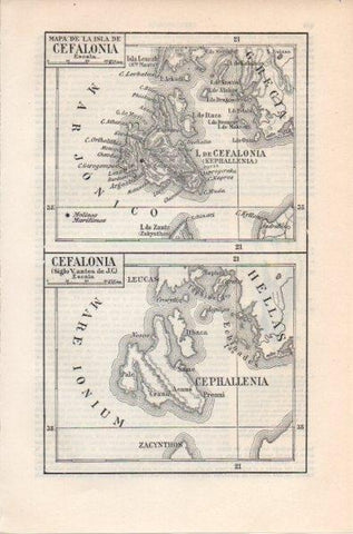 LAMINA V11856: Mapa de la isla de Cefalonia