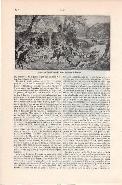 LAMINA V11834: La caza en Chantilly, por E. Lami