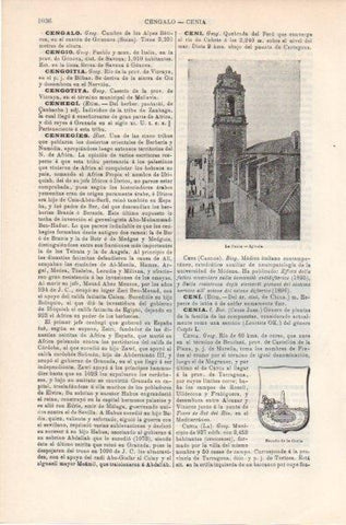 LAMINA V11887: Escudo e iglesia de La Cenia