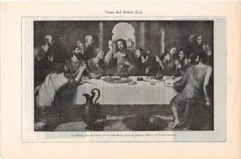 LAMINA V11883: La ultima cena del Señor, por Juan de Juanes