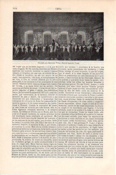 LAMINA V11882: Una cena, por B. Witting