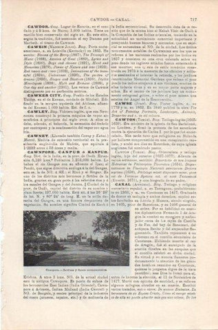 LAMINA V11827: Jardines y fuente en Cawnpore, India