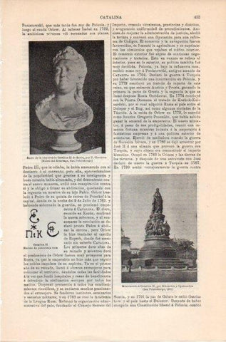 LAMINA V11770: Monumento a Catalina II en San Petesburgo