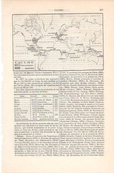 LAMINA V11813: Mapa mundial del caucho