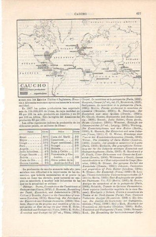 LAMINA V11813: Mapa mundial del caucho