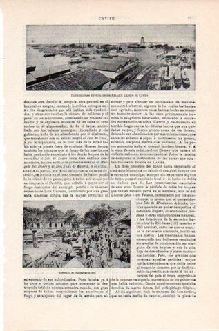 LAMINA V11825: Desembarcadero y vista de Cavite, Filipinas