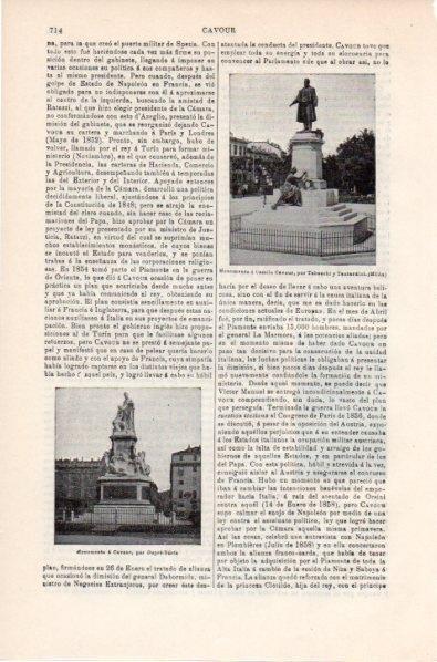 LAMINA V11826: Monumentos a Camilo Cavour
