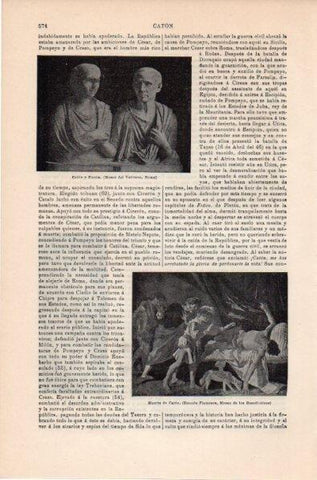 LAMINA V11796: Bustos de Caton y Porcia en el Vaticano
