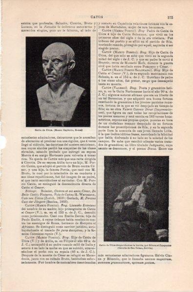 LAMINA V11797: Busto de Caton Utica