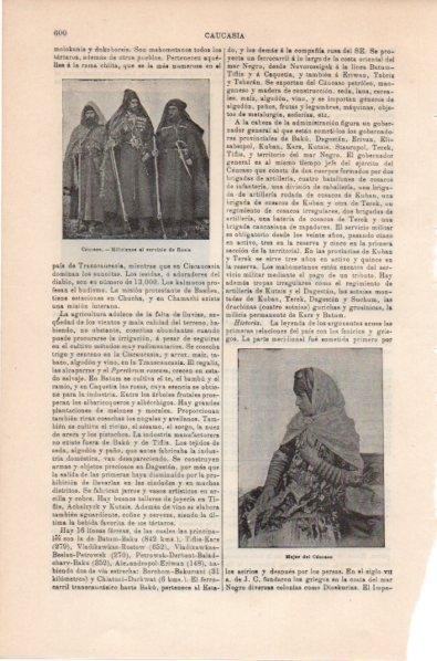 LAMINA V11803: Milicianos y mujer del Caucaso