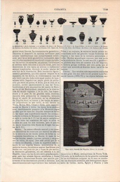 LAMINA V11902: Tipos de ceramica de la antigua Grecia
