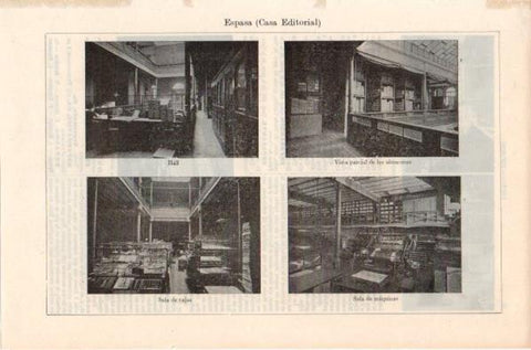 LAMINA V11996: Interiores de la Editorial Espasa