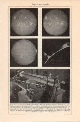 LAMINA V11999: Espectroheliografo