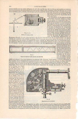 LAMINA V12000: Espectroscopio Browning y Littrow