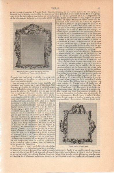 LAMINA V12007: Espejo de pared epoca del primer Imperio