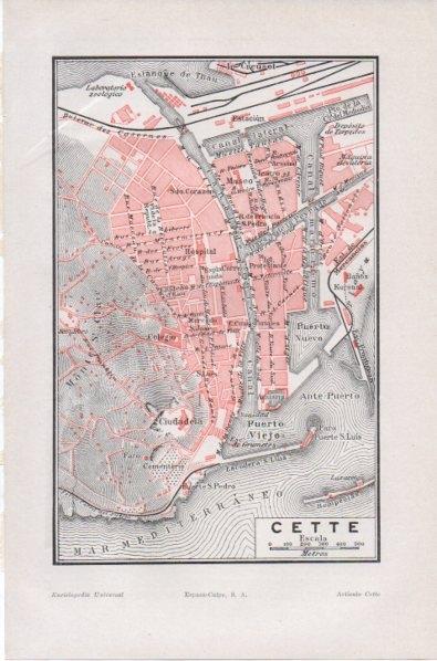 LAMINA V11978: Plano de Cette, Francia