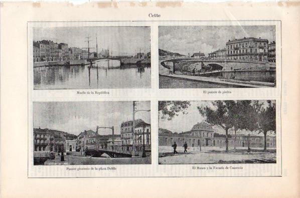 LAMINA V11979: Vistas de Cette, Francia