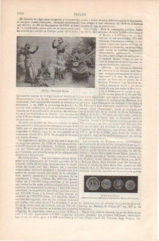 LAMINA V11984: Bailarinas Nautch en Ceylan