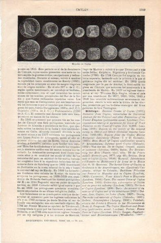 LAMINA V11985: Monedas de Ceylan