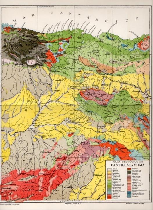 LAMINA V12036: Mapa geologico de Castilla la Vieja
