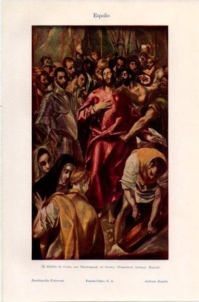 LAMINA V12032: El espolio de Cristo, por el Greco