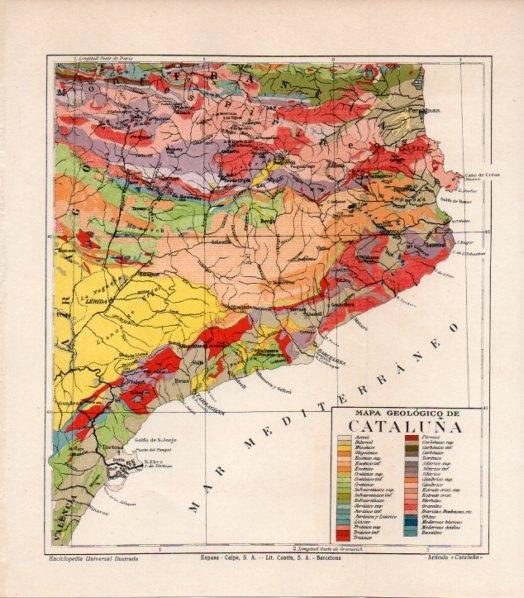 LAMINA V12044: Mapa geologico de Cataluña