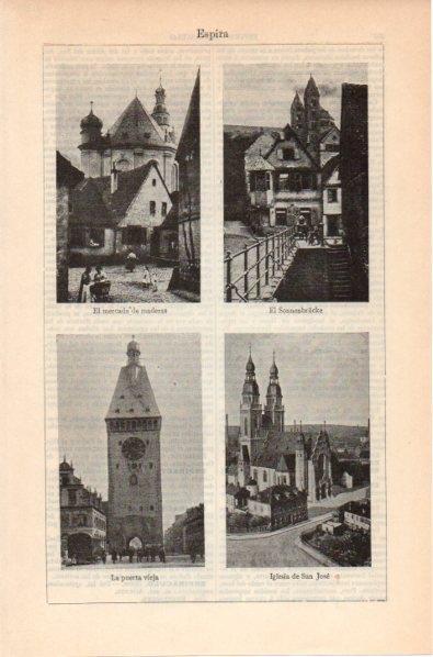 LAMINA V12025: Vistas varias de Espira, Alemania