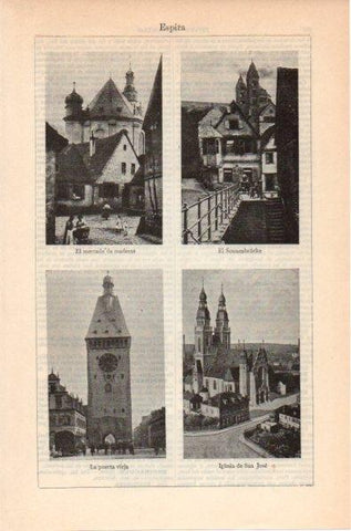 LAMINA V12025: Vistas varias de Espira, Alemania