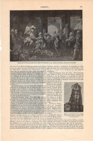 LAMINA V12028: Imposicion de la Orden del Espiritu Santo, por Doyen