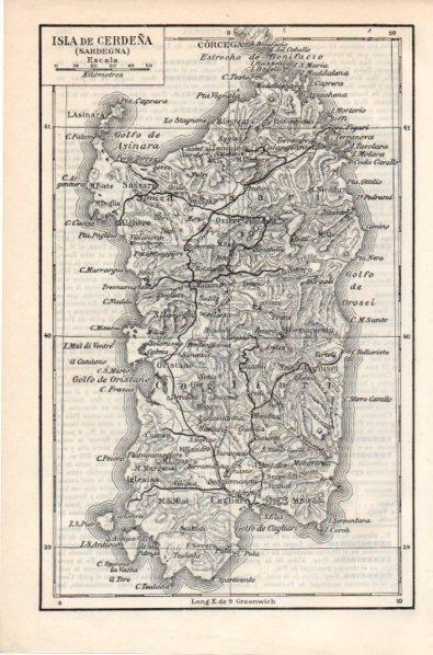 LAMINA V11924: Mapa de la isla de Cerdeña