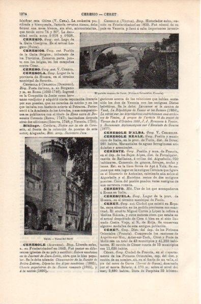 LAMINA V11933: Torre y puente de Ceret, Francia