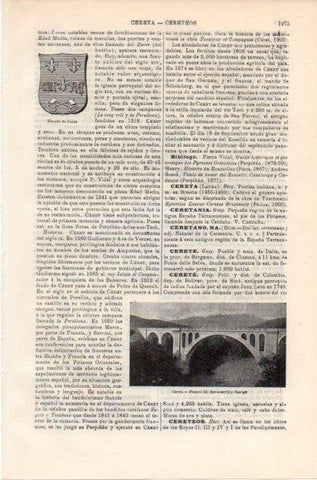 LAMINA V11934: Escudo y puente de Ceret, Francia
