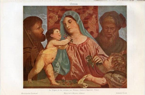 LAMINA V11935: La Virgen de las cerezas, por Tiziano