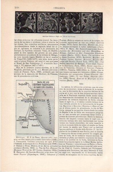 LAMINA V11905: Mapa de los centros valencianos de produccion de ceramica