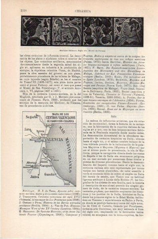 LAMINA V11905: Mapa de los centros valencianos de produccion de ceramica