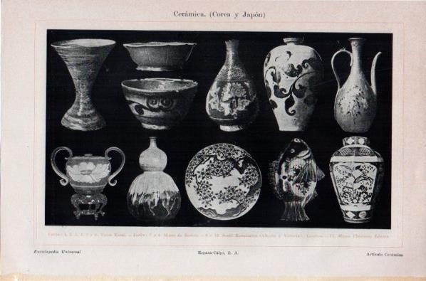 LAMINA V11912: Ceramica de Corea y Japon