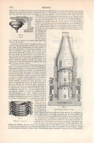 LAMINA V11917: Horno doble calentado con leña