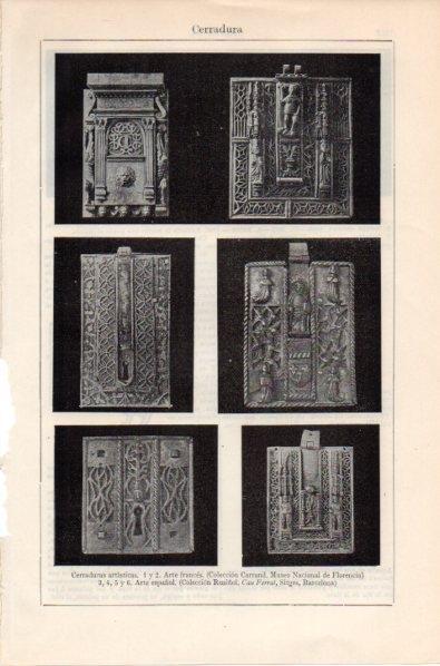 LAMINA V11938: Cerraduras artisticas