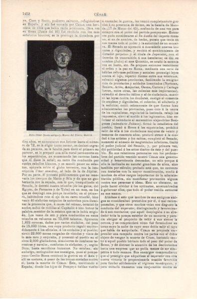 LAMINA V11968: Busto de Julio Cesar
