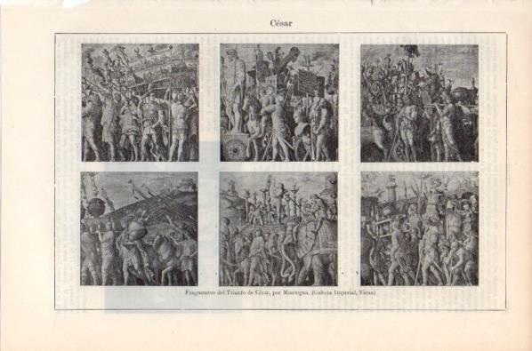 LAMINA V11970: El Triunfo de Cesar, por Mantegna