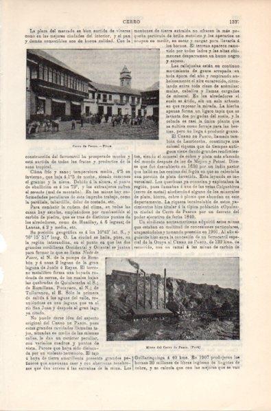 LAMINA V11947: Plaza y minas de Cerro del Pasco, Peru