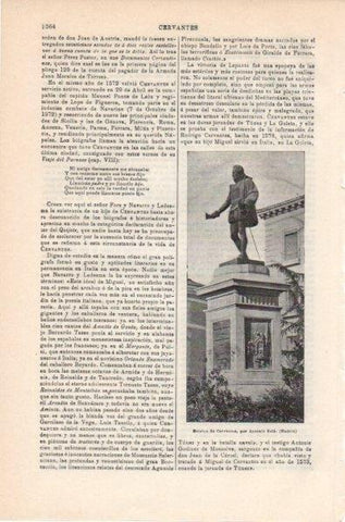 LAMINA V11949: Estatua de Cervantes en Madrid