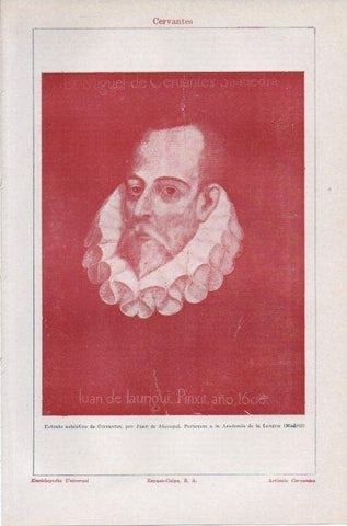 LAMINA V11951: Retrato de Cervantes, por Juan de Jauregui