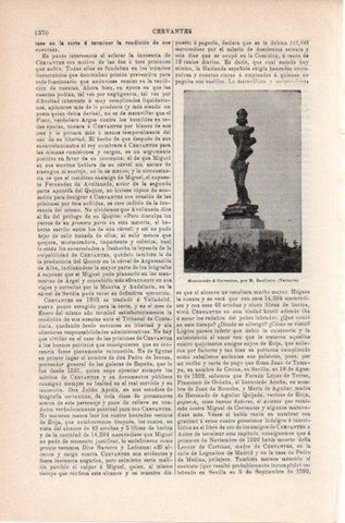 LAMINA V11952: Monumento a Cervantes en Valencia