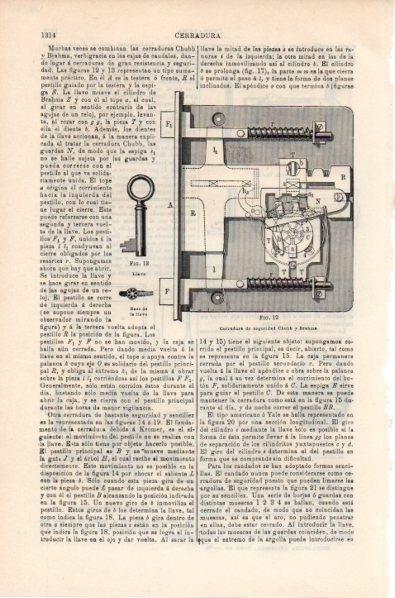 LAMINA V11939: Cerradura Chubb y Brahms